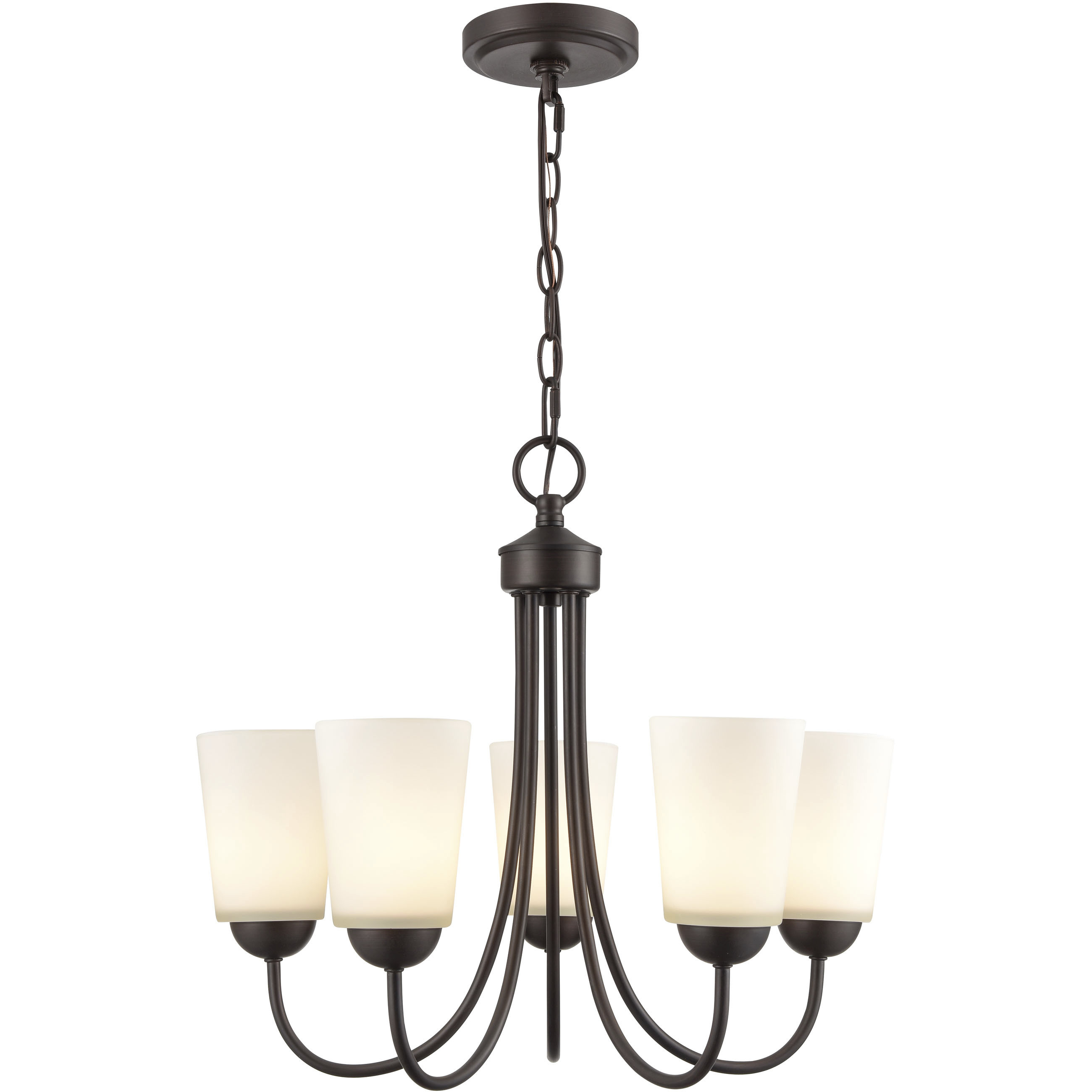 Ivey Lake 5 Light 20 inch Rubbed Bronze Chandelier Ceiling Light